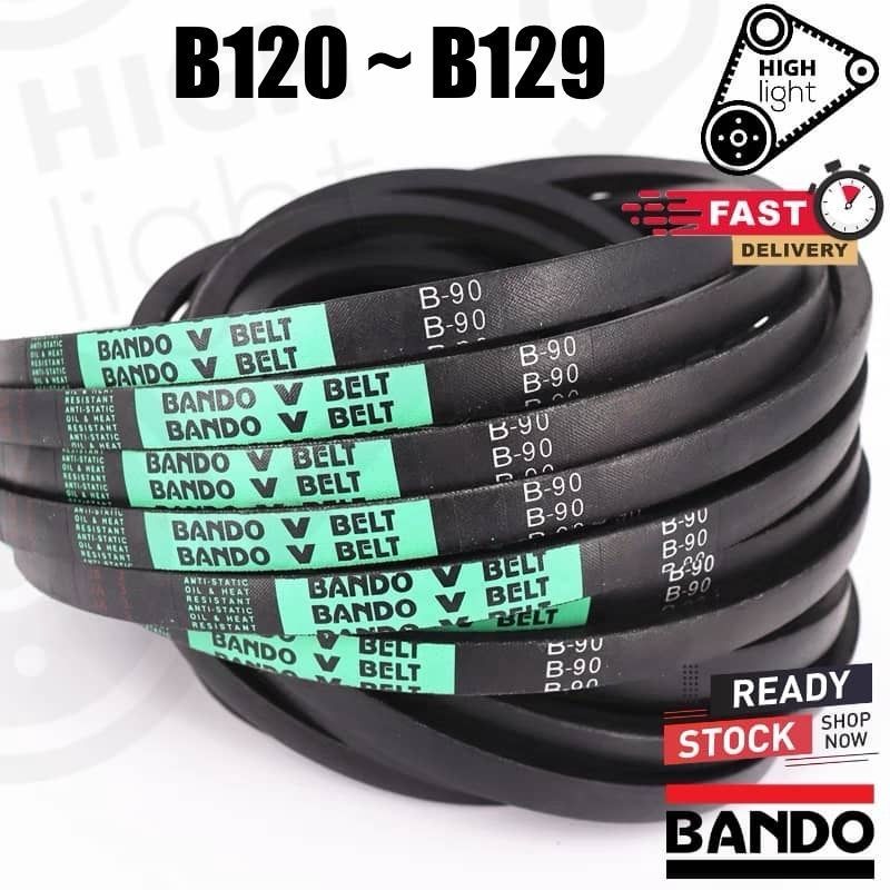 Bando เข็มขัด B120 B121 B122 B123 B124 B125 B126 B127 B128 B129 อุตสาหกรรมเข็มขัด B 120 121 122 123 