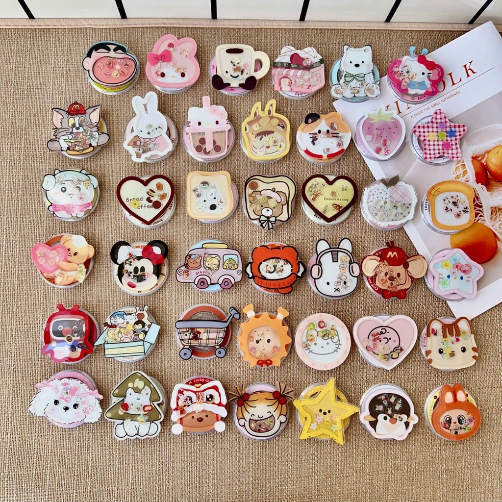 การ์ตูนเรียบง่ายสีขาวลูกสุนัขวงเล็บแม่เหล็กโทรศัพท์ Grip Tok ที่วางโทรศัพท์สําหรับ IPhone Universal Stand Holder Tok โทรศัพท์แม่เหล็ก Griptok Grip Tok Stand