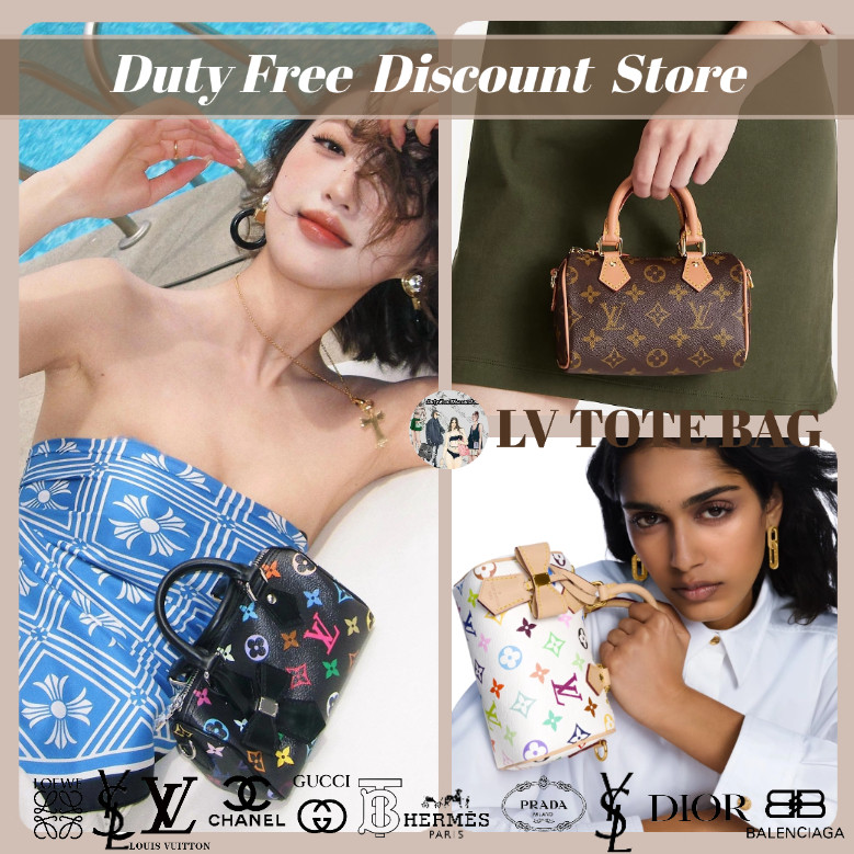 หลุยส์ วิตตอง Louis Vuitton กระเป๋า NANO SPEEDY สุภาพสตรี/กระเป๋าสะพาย การรับประกันสองปี ของแท้ ของแ