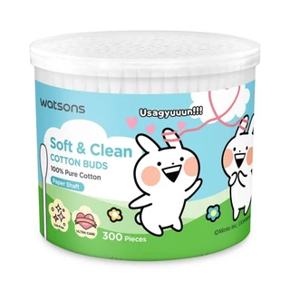 Watsons วัตสัน สำลีก้านกระดาษ 300 ก้าน (Usagyuun).