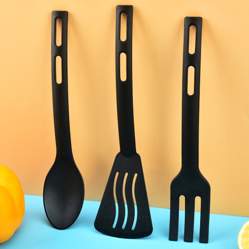 1/3PCS ไนลอนเครื่องครัวชุดครัวเครื่องมือทําอาหาร Slotted Turner Solid ช้อนส้อมเด็ก Spade ส้อมช้อนอาหารเย็น