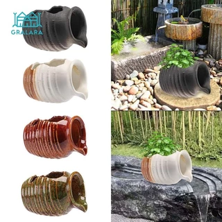 【สินค้าจุด】Gralara การารา หมุนเวียนน้ําดินหม้อพืชกระถางดอกไม้น้ําไหลเครื่องประดับน้ําบ่อน้ํา โถดินเผาและของประดับตกแต่งสวนเลี้ยงปลาโบราณ