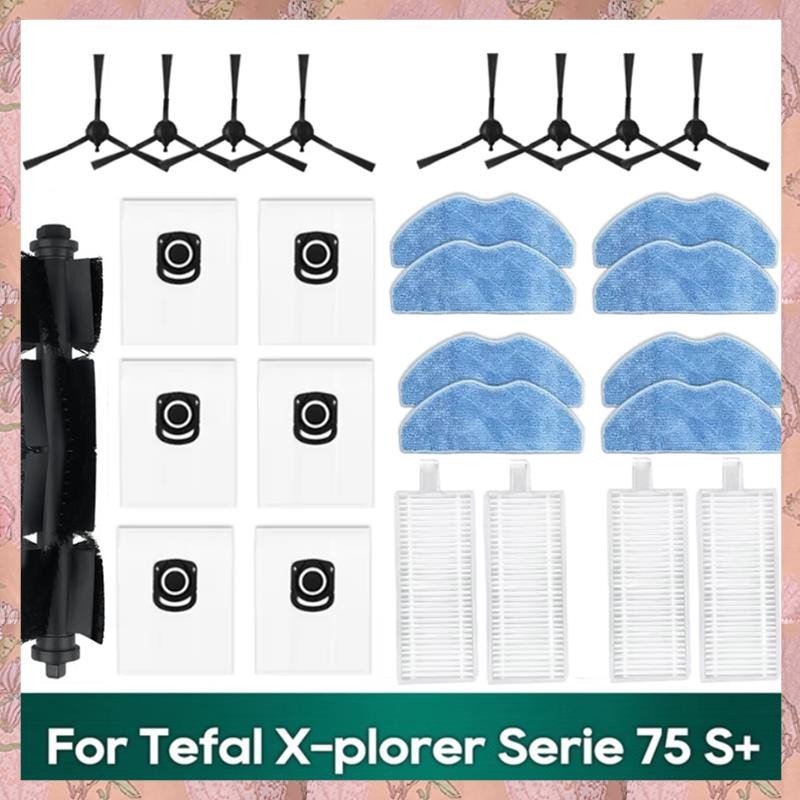 [h3w732xnj.ph] 27PCS สําหรับ X-Plorer Serie 75 S+ RG8597 อุปกรณ์สูญญากาศลูกกลิ้งหลักแปรงด้านข้าง Hep