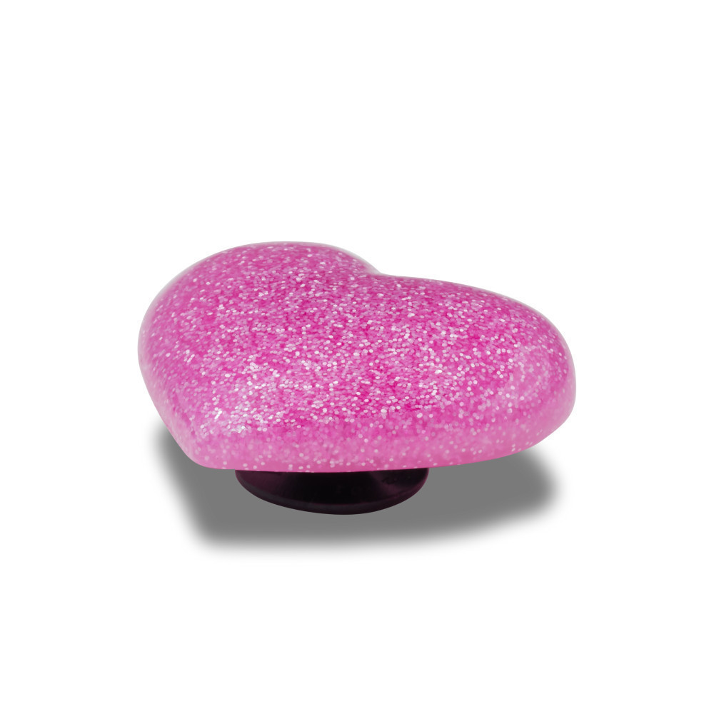 CROCS ตัวติดรองเท้า JIBBITZ™ 3D DARK PINK GLITTER HEART รุ่น 10014402