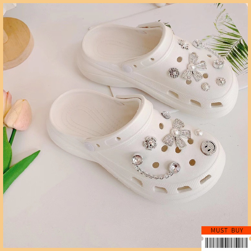 Jibbitz Crocs จี้ตกแต่งรองเท้า ชุดตัวต่อลายรองเท้า กันน้ำ | อุปกรณ์ตกแต่ง Clogs & Sandal สไตล์สากล