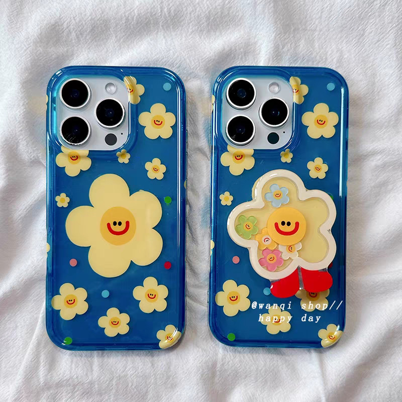 เคสโทรศัพท์โทรศัพท์ ยิ้ม ดอกไม้ เหมาะสําหรับ แอปเปิล 16/15/14 หญิง 13/12มินิ เคสโทรศัพท์ 11 วงเล็บ XsMax/7/8บวก