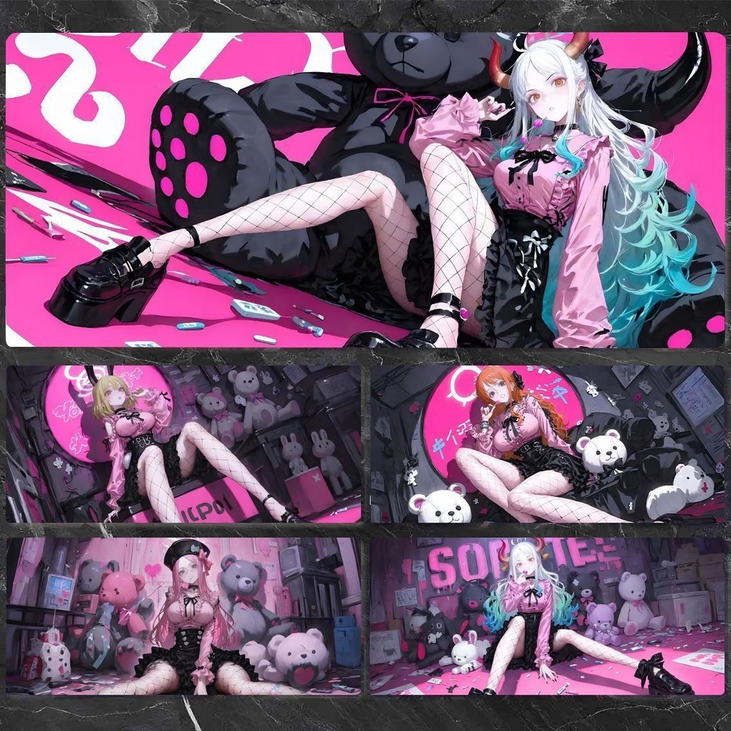 [คลังสินค้าพร้อม] Pure Desire Fishing Net One Piece Mouse Pad เกมสองมิติคอมพิวเตอร์สํานักงานแผ่นกันลื่นปรับแต่งแผ่นรองโต๊ะนักเรียนสินค้าสํานักงานของขวัญ
