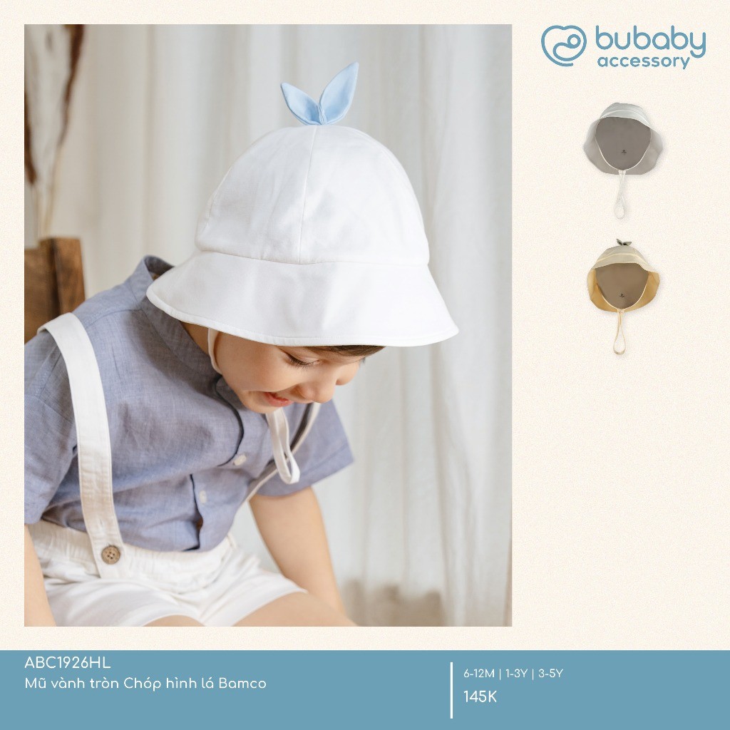 Bubaby ABC1926HL หมวกปีกรอบรูปใบไม้ Bamco สําหรับเด็กทารก T5.3