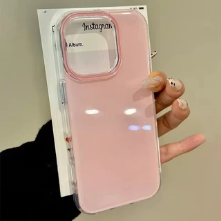 เคสโทรศัพท์สีลูกกวาดสําหรับ iphone 11 12 13 14 15 16 17 Pro Max 16e XR X XS 7 8 Plus ฝาครอบซิลิโคนกันกระแทก