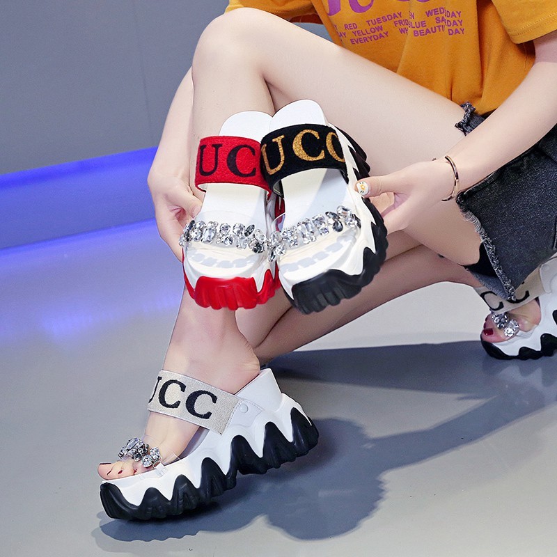 SJ5 Fashion รองเท้าแตะผู้หญิง พื้นหนา