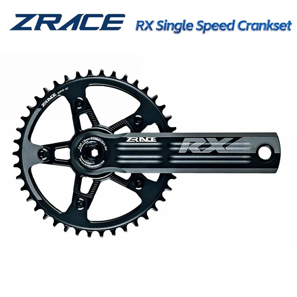 ZRACE RX Single Speed Crank Chainset Crankset Crankset,40T / 42T / 44T,170 / 172.5 / 175 สําหรับกรวด