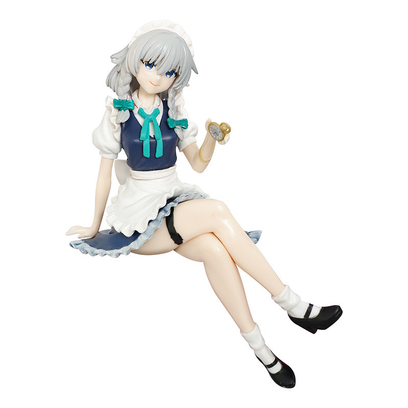 14 ซม.อะนิเมะ Furyu Touhou โครงการบะหมี่กึ่งสําเร็จรูปกด Izayoi Sakuya Action Figure สาวน่ารักรุ่นคอลเลกชัน Decora เครื่องประดับของขวัญของเล่น