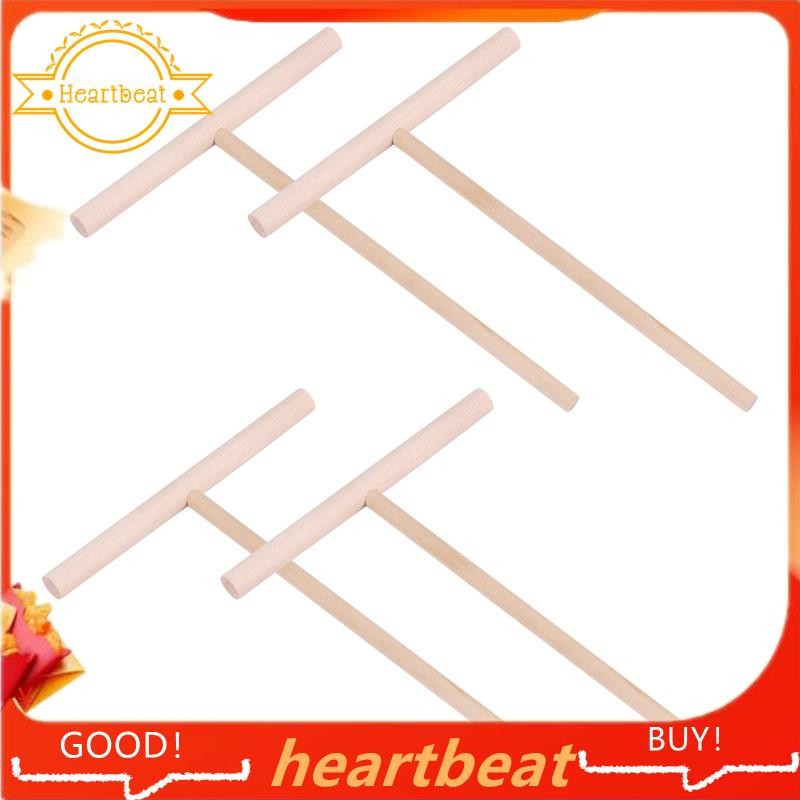 4 ชิ้น T Shape Crepe Maker Pancake Batter ไม้ Spreader Stick, ไม้ Crepe เครื่องมือ, Crepe Spreaders 