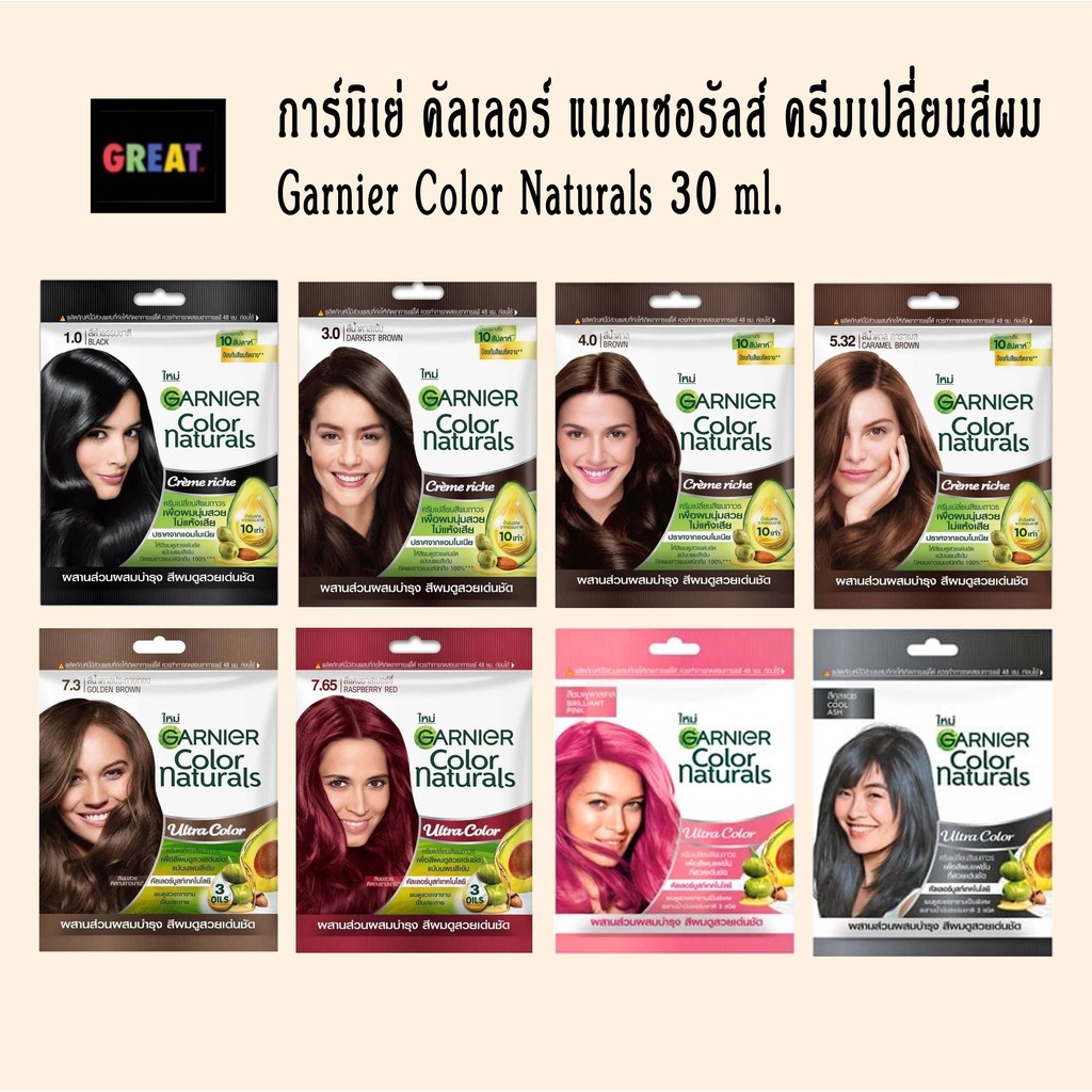 การ์นิเย่ คัลเลอร์ แนทเชอรัลส์ ครีมเปลี่ยนสีผม Garnier Color Naturals 30 ml.
