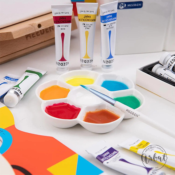 [ARBAT] จานสีเซรามิกรูปดอกไม้ Meeden