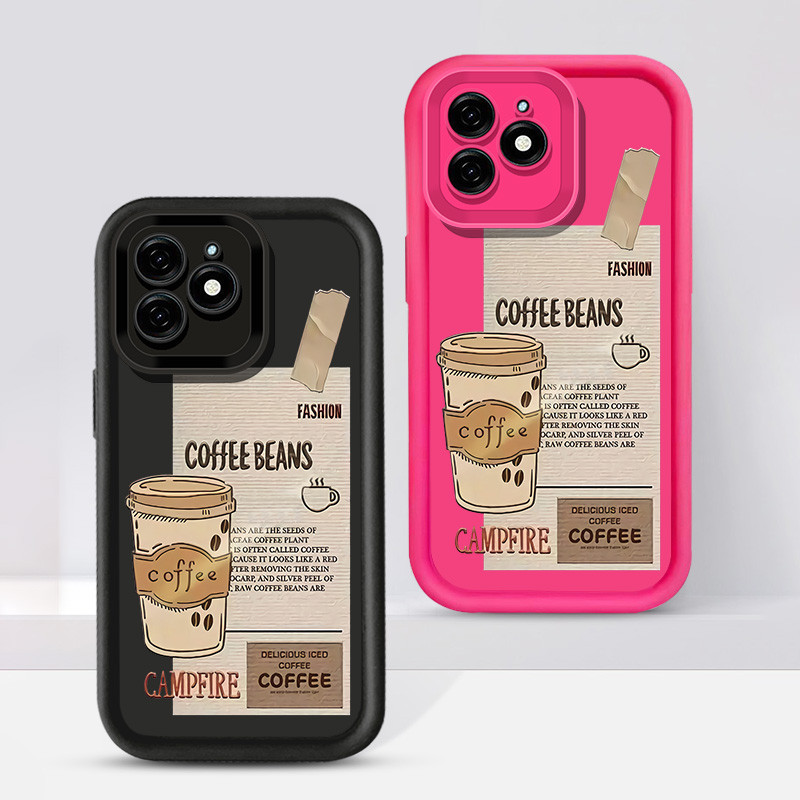 ป้ายกาแฟแฟชั่นเคสโทรศัพท์สําหรับ Infinix Smart 9 HD Tecno POP 9 Spark Go 1 Spark Go 2025 กันกระแทก S