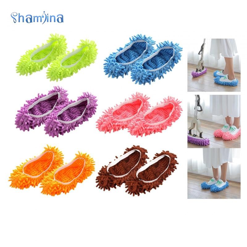 [แชมจินา] ซับรองเท้าแตะรองเท้าปก,เท้าถุงเท้ากวาดสําหรับทําความสะอาดพื้นซับรองเท้าเท้าฝุ่นผมทําความสะอาดบ้านครัวห้องน