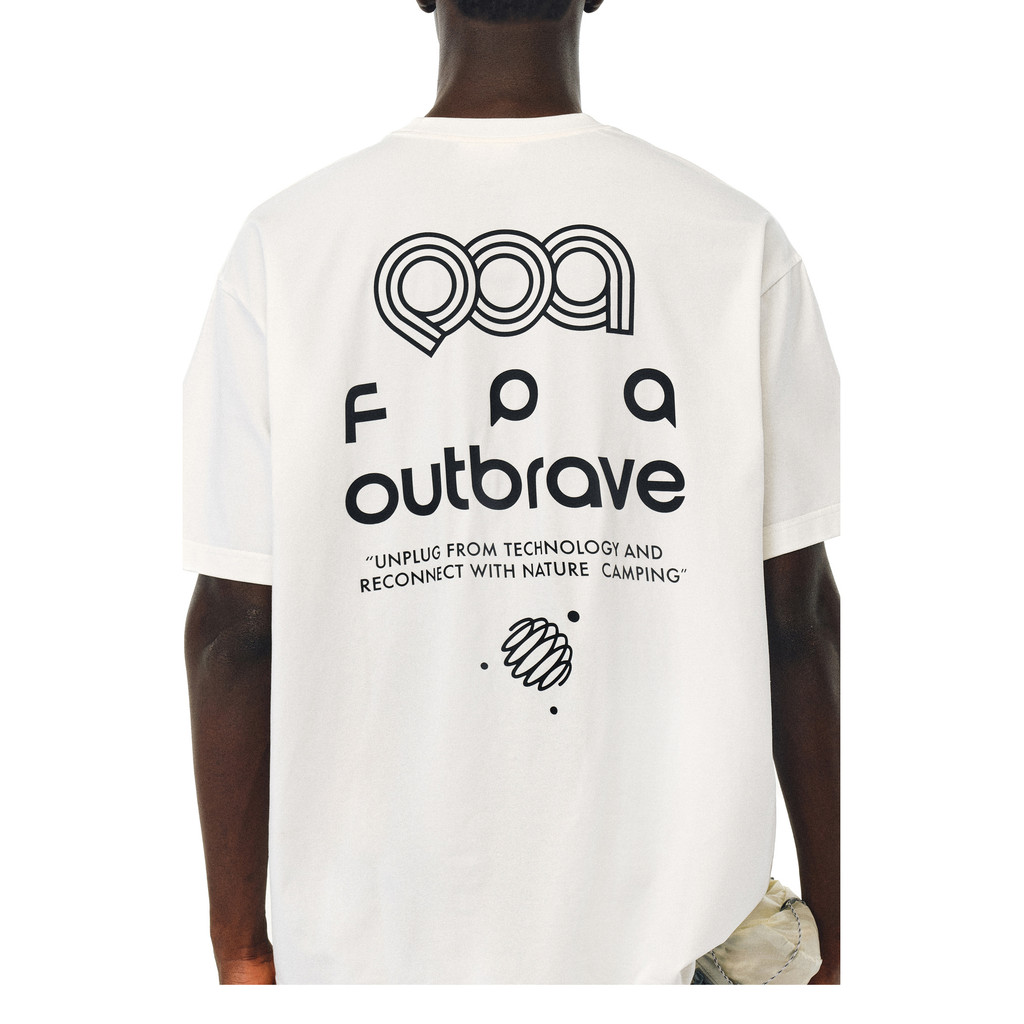 FPA ผู้ชายผู้หญิงสไตล์เดียวกันฤดูร้อนรอบคอ Casual All-Match โลโก้พิมพ์ผ้าฝ้ายเสื้อยืด