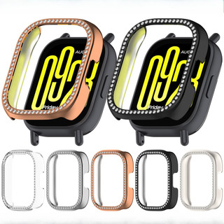 Diamond Hollow Hard PC สําหรับ Xiaomi Redmi Watch 5 4 3 Active Smart Watch Protector ฝาครอบกันชน Redmi Watch 5 Lite 5 Active อุปกรณ์เสริม