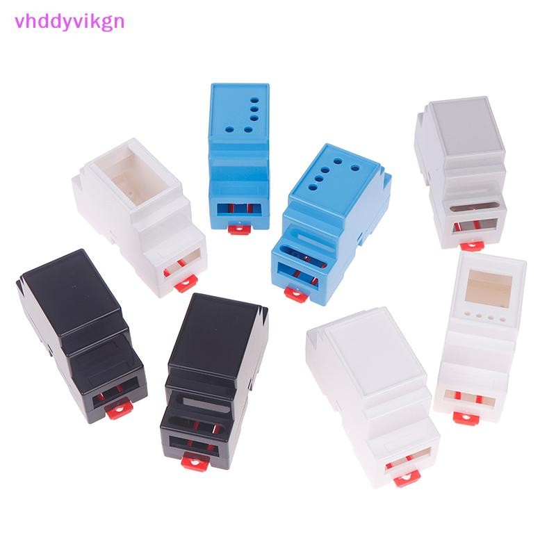 VHDD 1PC DIN Rail PLC กล่องพลาสติกอิเล็กทรอนิกส์กล่องโครงการ 4 สี 88x37x59 มม.35-รางเครื่องมือติดตั้ง TH