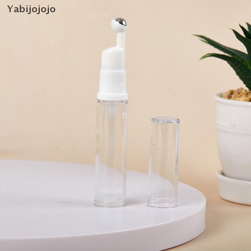 Yabijojojo 5/10ml Liquid Foundation ขวดรีฟิลเครื่องสําอาง Eye Cream Roller Ball ขวดสูญญากาศเดินทางแบบพกพาขวดเปล่าแก้วใหม่