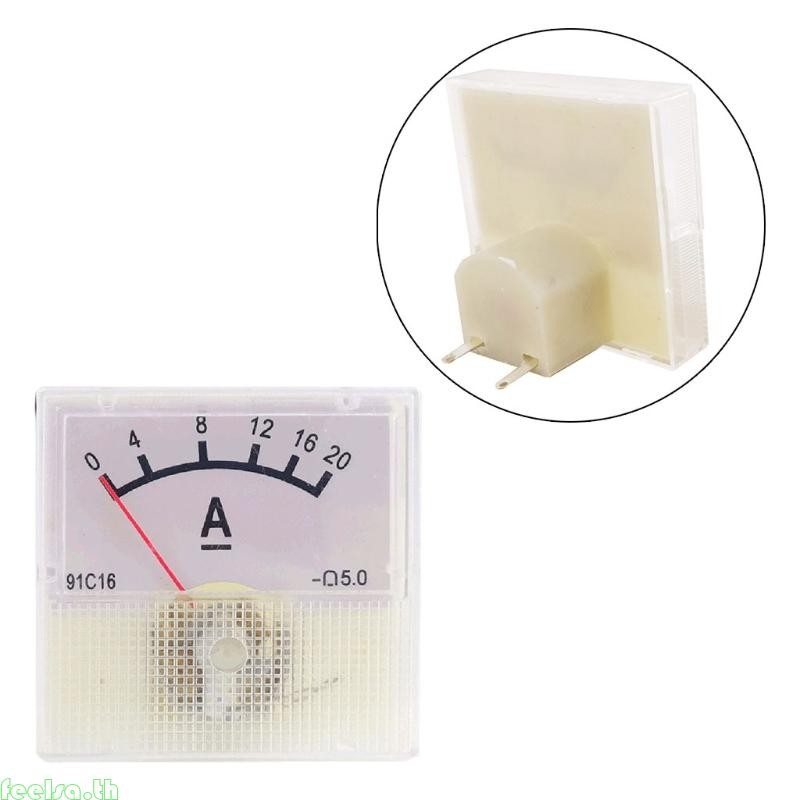 Feela สําหรับ DC 0-20A Analog Current Meter แผง AMP Gauge Current Tester Mechanical Amme