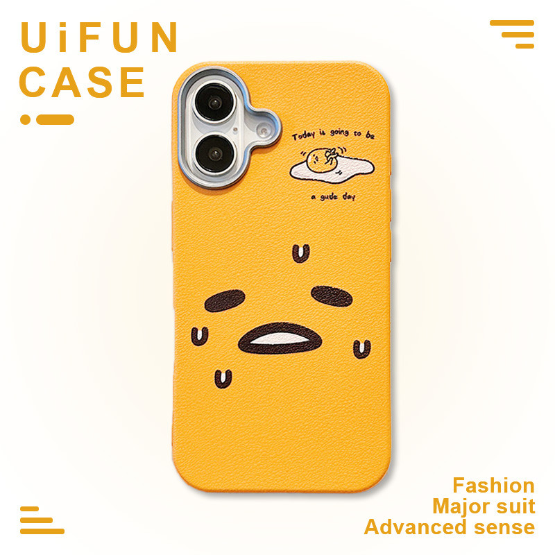 น่ารัก Gudetama Expression หนังโทรศัพท์มือถือสําหรับ iPhone 16 15 14 13 12 Pro Max 11 iPhone16 TPU ทนสิ่งสกปรกปลอกปกหลัง