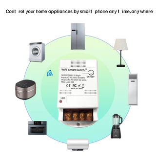 สวิตช์ปั๊มน้ําอัจฉริยะ TuyaSmartSwitch WiFi ควบคุมผ่านแอพSmartLife รองรับคําสั่งเสียง Alexa, GoogleHome