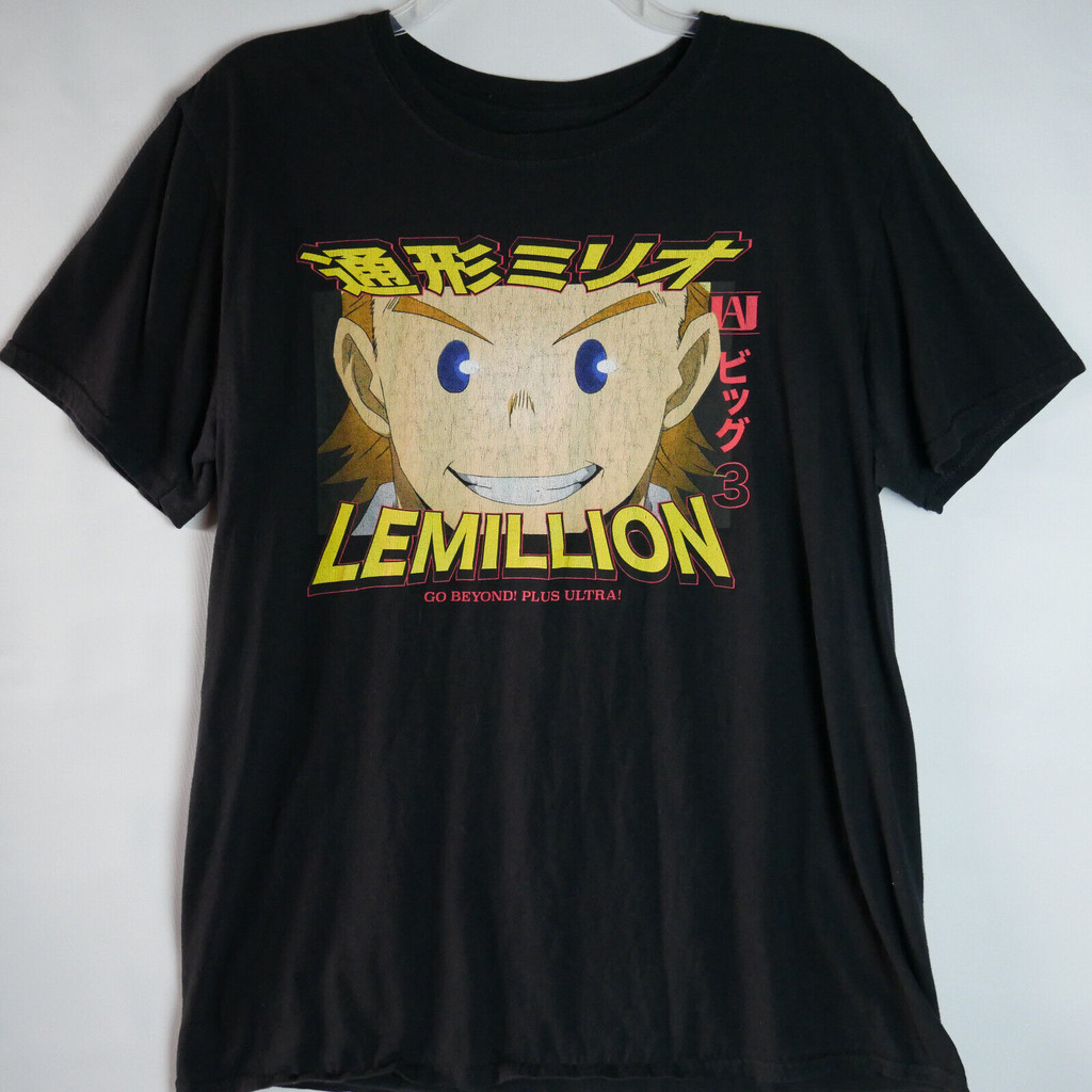 Mirio Togata Lemillion My Hero Academia Distress Logo Mens L เสื้อยืด