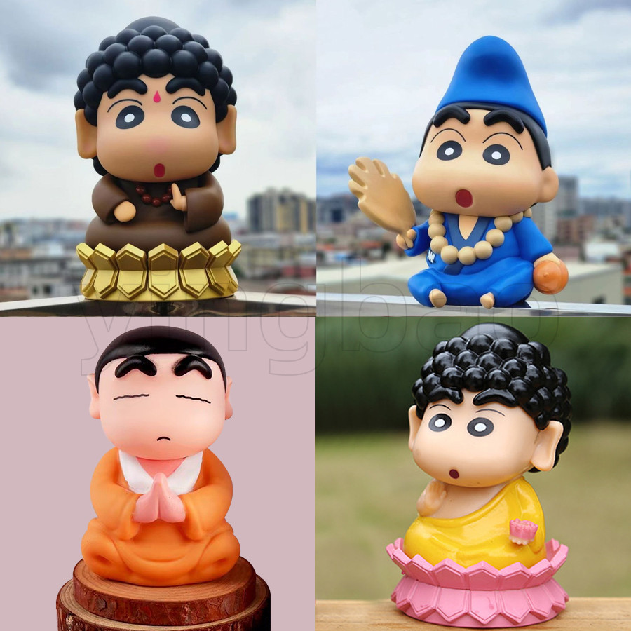 10 ซม.อะนิเมะ Crayon Shin-chan cos Lord พระพุทธรูป Cutecake toppers ตุ๊กตาเค้กวันเกิดตกแต่งอะนิเมะ Action Figure งานอดิเรกของเล่นตุ๊กตา