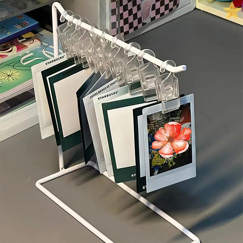 [FL] Dresser Metal Display Holder Keychains Hanging Clip Plastic Trinket Tabletop Jewelry Holder TH