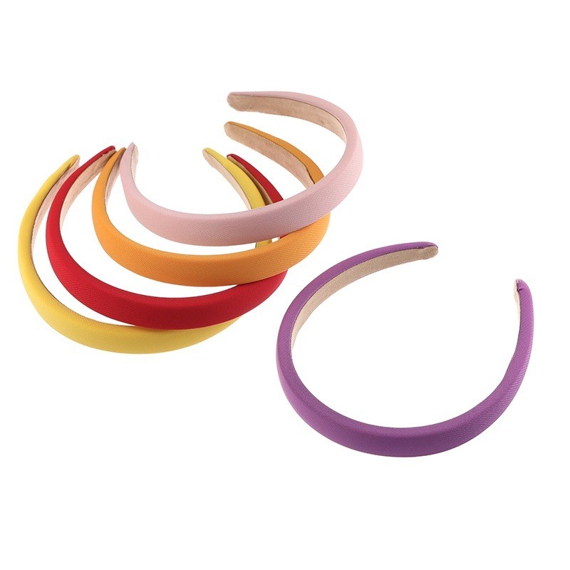 ที่คาดผมฟองน้ําสีลูกกวาดสไตล์หวาน ของผู้หญิง สีทึบยางรัดผมปีกกว้างเครื่องประดับผม - รูปที่ 7