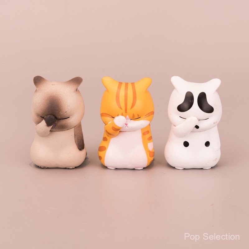 1ชิ้น5เซนติเมตรสัตว์น่ารักแมวรุ่น Q พีวีซีแอ็คชั่นรุ่นตุ๊กตาของเล่น