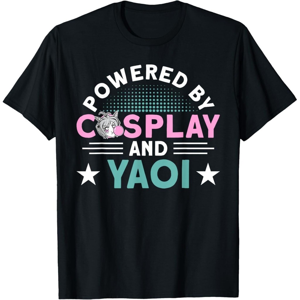 Powered By Cosplay And Yaoi Femboy เสื้อยืด