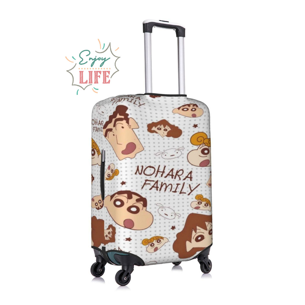 Spot Crayon Shinchan กระเป๋าเดินทางล้างทําความสะอาดได้ตัวป้องกันกระเป๋าเดินทางป้องกันรอยขีดข่วนเหมาะกับ 18-32 นิ้วของขวัญ N708