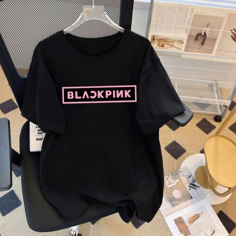 เสื้อยืด BLACKPINK หลวมสบาย สำหรับฤดูร้อนใหม่ปี 2024