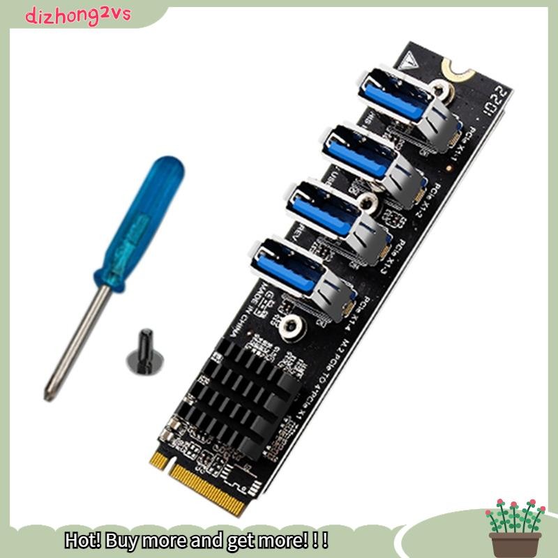[dizhong2vs]M.2 M-Key Pcie การ์ดขยาย M.2 ถึง Pci-E X1 4 พอร์ต USB3.0 อะแดปเตอร์ขยายกราฟิกการ์ด ASM11