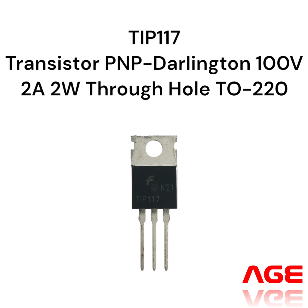 TIP117 , Bipolar (BJT) Transistor PNP - Darlington 100 V 2 A 2 W Through Hole TO-220