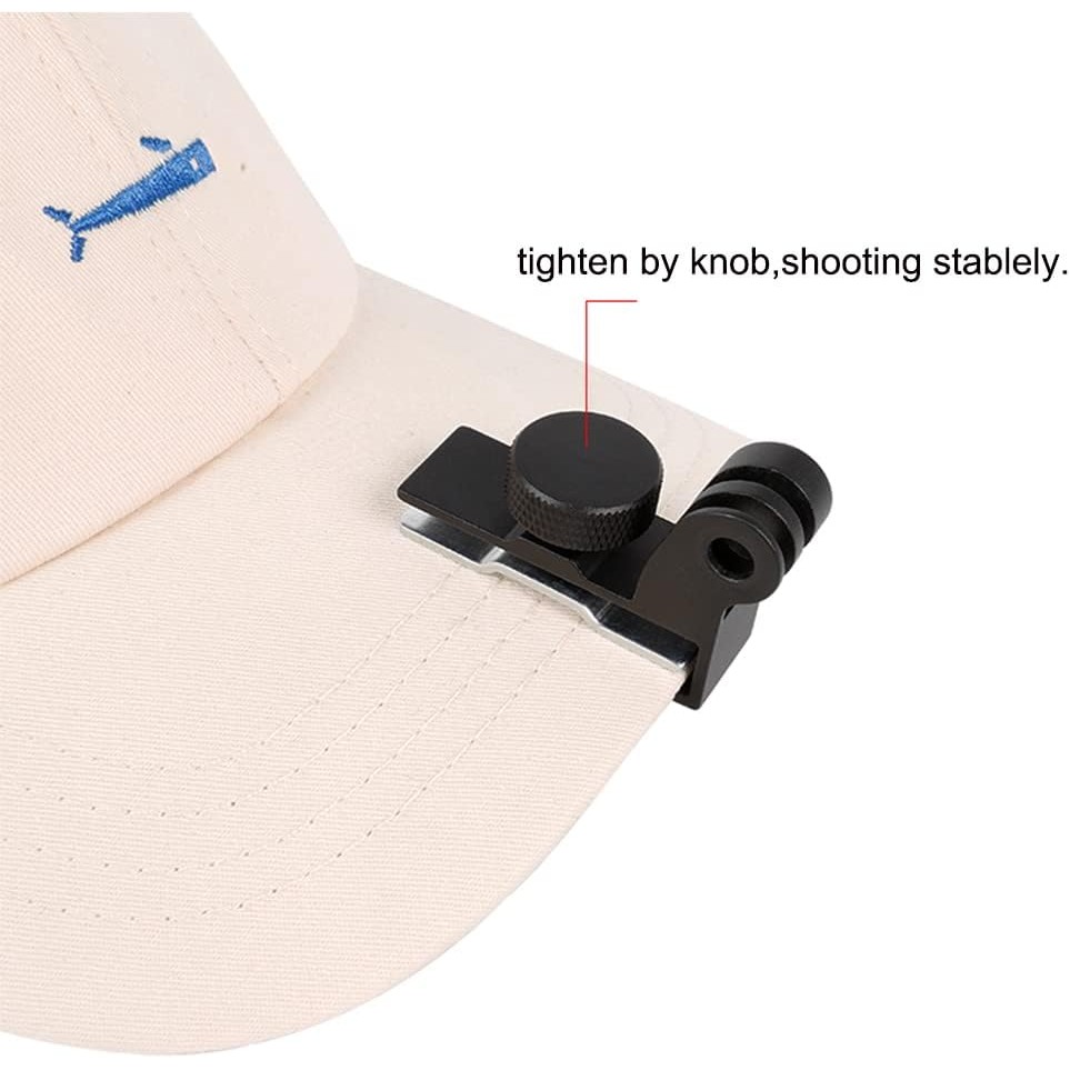 หมวกเบสบอลคลิปโลหะ Mount เบสบอลหมวก Clamp Quick Release Mount สําหรับ Insta360 Go Ultra/ace pro/go 3s/GoPro Hero,DJI Osmo Action 5 Pro 4 3 2,AKASO และกล้องแอ็คชั่นส่วนใหญ่ - รูปที่ 5