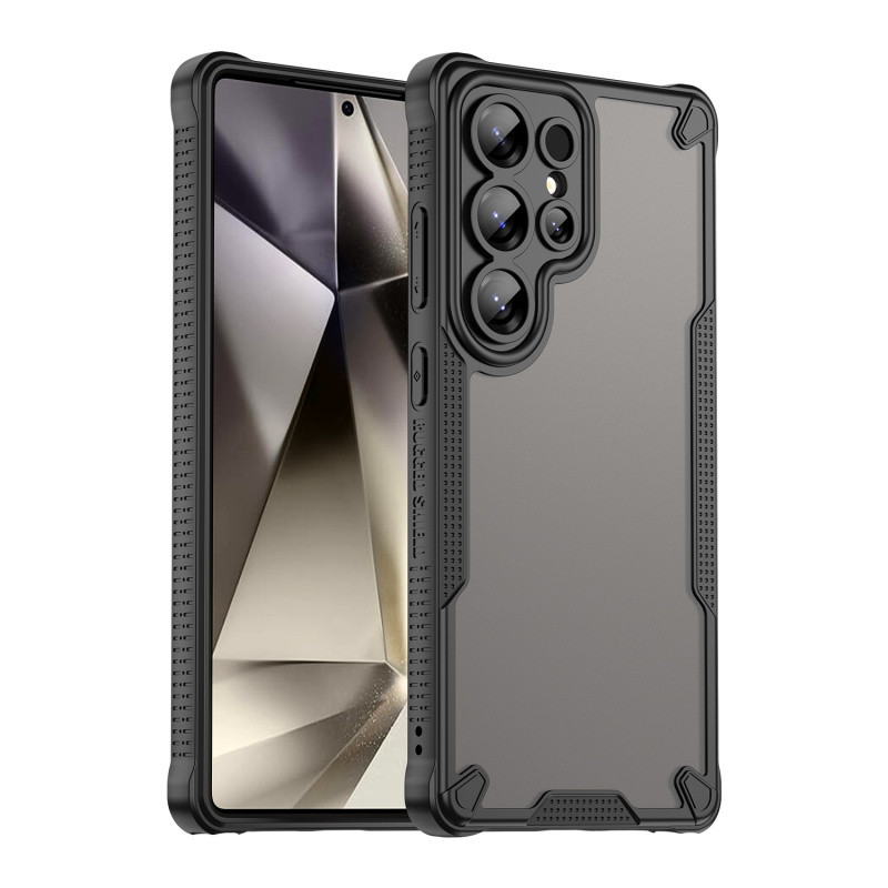 โปร่งแสง Matte Armor สําหรับ Samsung Galaxy S26 Ultra Plus S25 Ultra S24 S23 S22 Ultra Plus S24FE A36 Aiabg Anti-Drop ทนทาน Hard กันชนปกหลัง