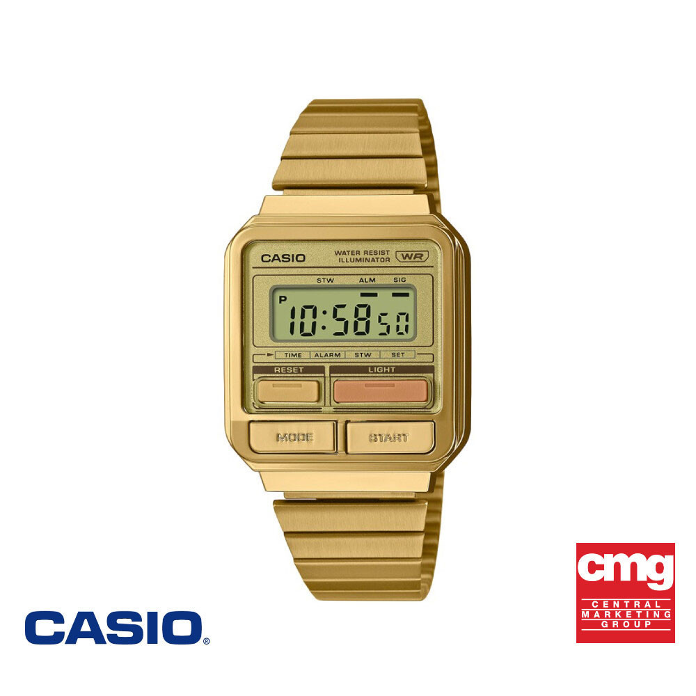 CASIO นาฬิกาข้อมือ CASIO รุ่น A120WEG-9ADF วัสดุสเตนเลสสตีล สีทอง