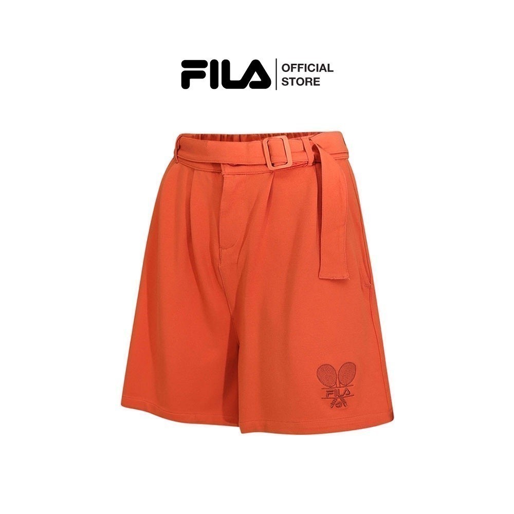 FILA กางเกงลำลองขาสั้นผู้หญิง Iconic รุ่น SHR230705W - ORANGE