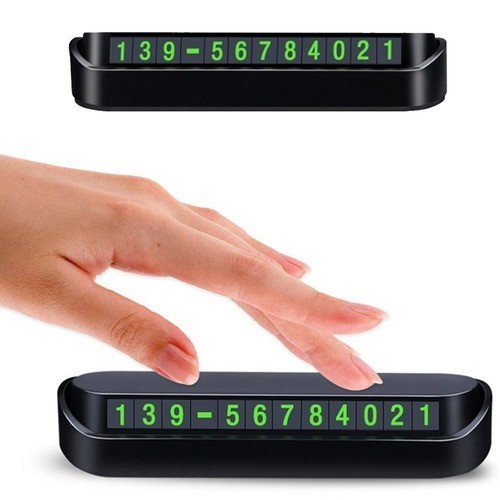 Crystal ป้ายหมายเลขโทรศัพท์ ติดรถยนต์ สําหรับจอดรถชั่วคราว เหมาะสำหรับรถยนต์ทุกคัน ซ่อนเบอร์ได้ - รูปที่ 5