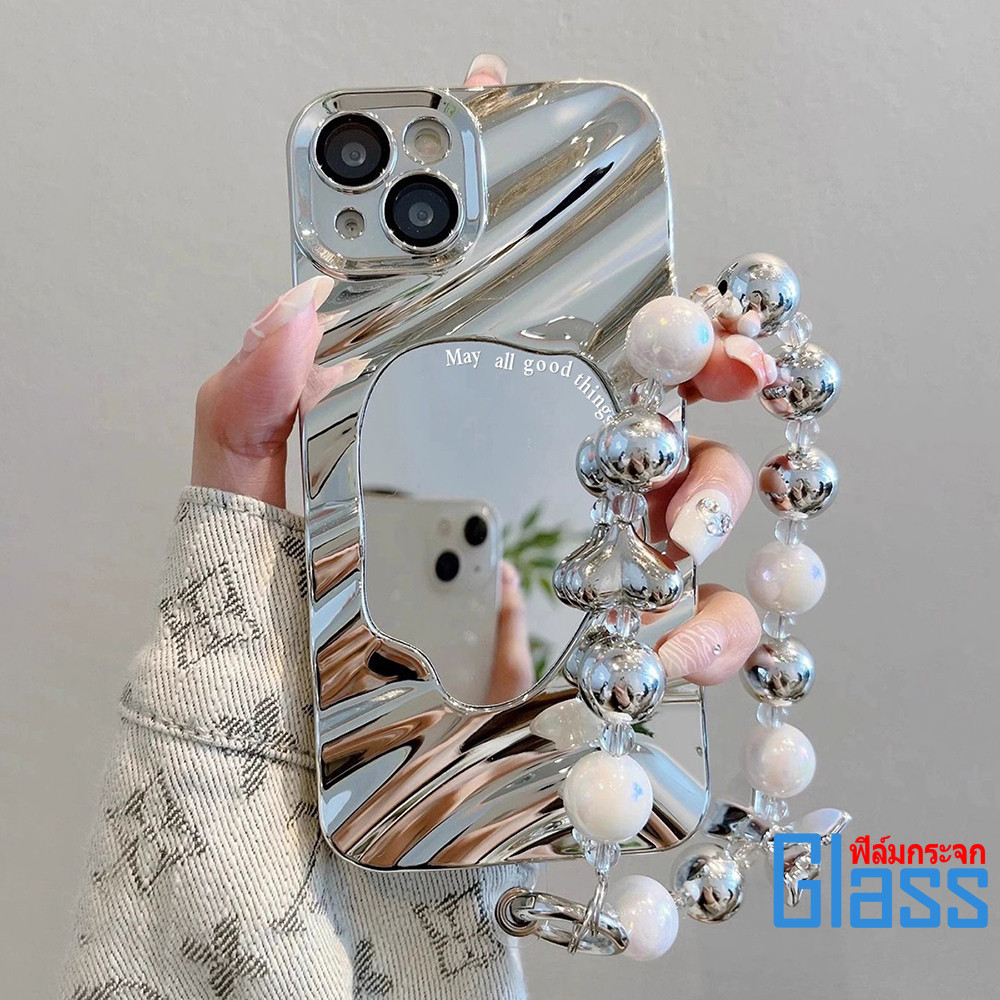 เคส IPhone 17Air 16 11 13 15 12 14 Pro Max XR X XS MAX 7 8Plus SE เคสโทรศัพท์มือถือลูกฟูกกันน้ำ สีเง