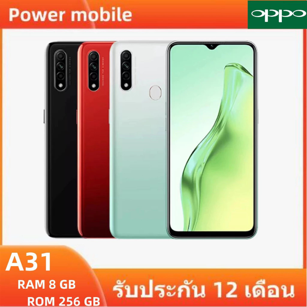 พร้อมส่ง *มือถือ 0PP0 A31, RAM 8GB, ROM 256GB, จอ HD 6.5 นิ้ว, Endoy 9.0 ของใหม่แท้ อุปกรณ์เสริมโทรศัพท์มือถือ