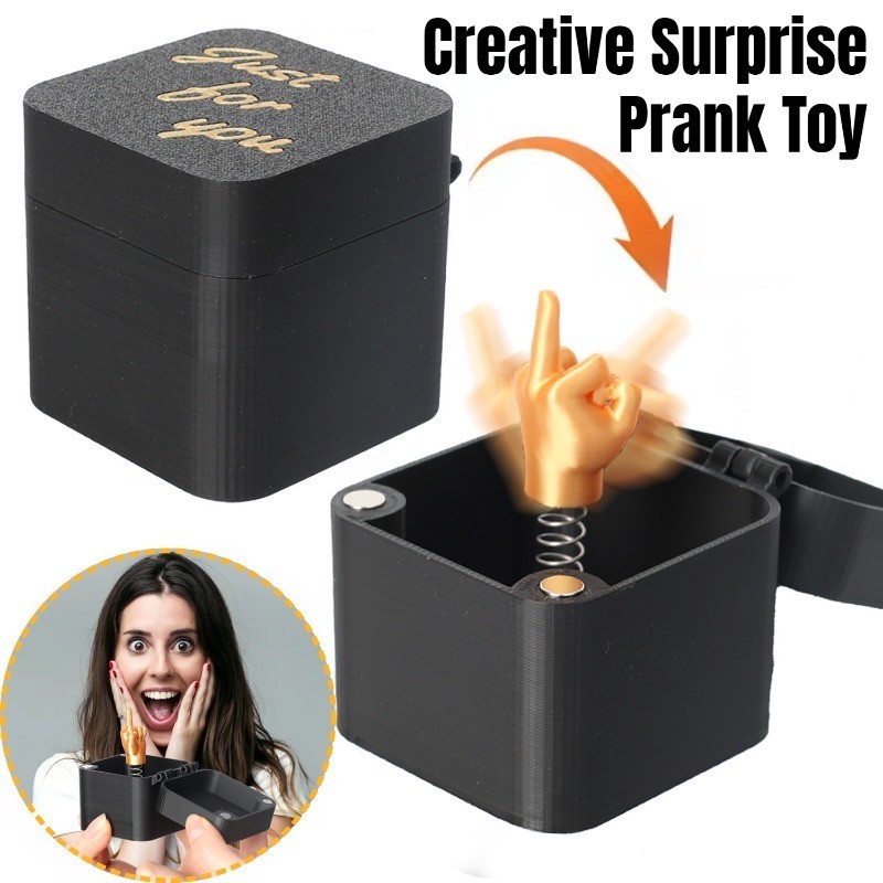 Creative Middle Finger Surprise กล่องของขวัญเทศกาลสนุก Prank ของเล่น Tricky Props สําหรับเพื่อน Party