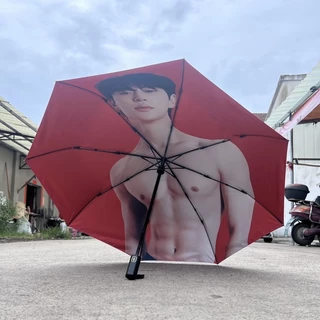 ร่มใหม่ Bae Young-seop Abs ร่มมือถือเคลือบสีดำป้องกัน UV ร่มกันแดด ใช้คู่ รองรับรอบตัวของขวัญ