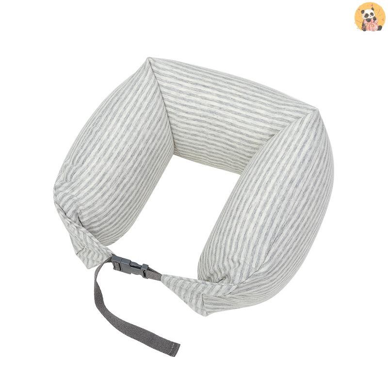 [CO] หมอนรองคอ หมอนรองคอระบายอากาศ Stutable U-shaped หมอนซ่อนซิปปรับ Drawstring หมอนรองคอสําหรับเดินทาง [TH]