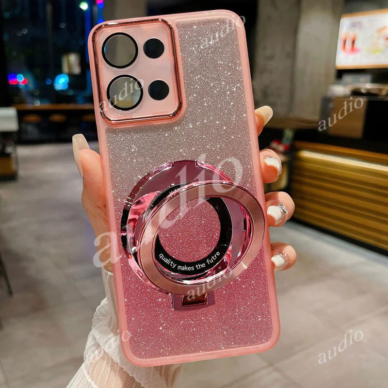 POCO C85 4G CDรูปแบบGlitter Magnetic Bracketเคสโทรศัพท์สําหรับPoco C85 C 85 85C PocoC85 POCOC85 4G 2