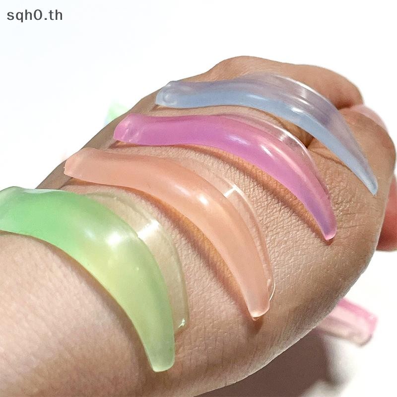 [sqh] 4 คู่ Jelly Color Eyelash Perming Pad สีสันนํากลับมาใช้ใหม่ False Eye Lash Curler แพทช์ Lash Lift Shield Pad ร้านเสริมสวย [TH]